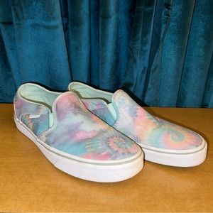 EUC VANS Pastel Tie-dye Slip On